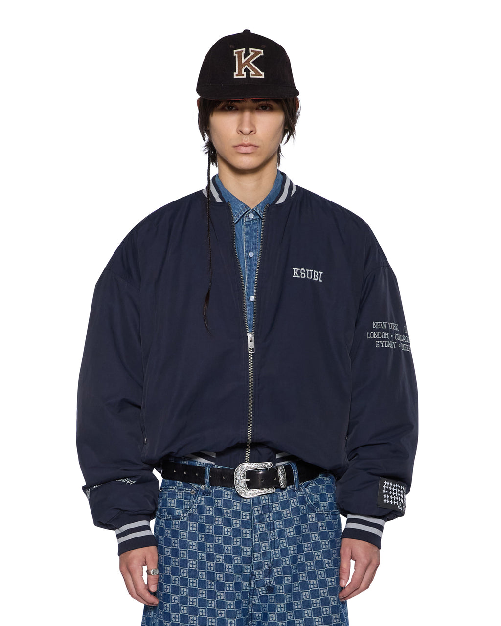 MENS ROYALTY MA-1 BOMBER NAVY JACKETS