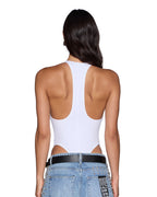 WOMENS VARSITY LARA BODYSUIT WHITE FASHION TOPS