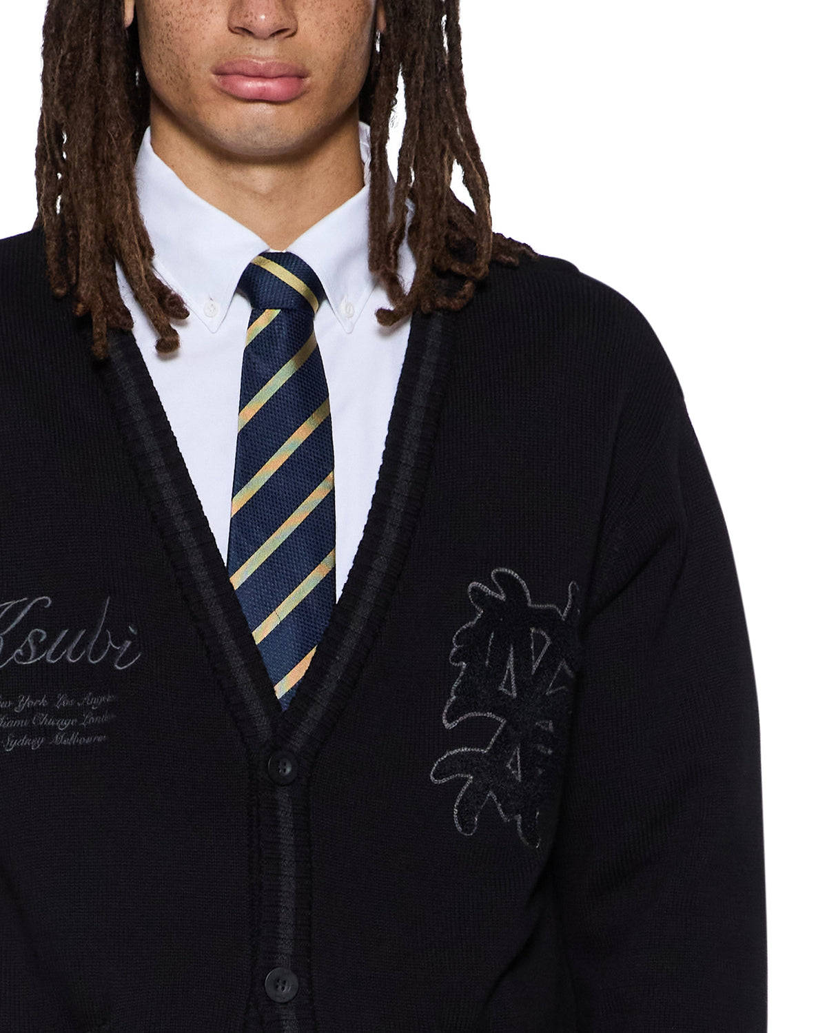 MENS PLAYOFF CARDIGAN BLACK KNITWEAR