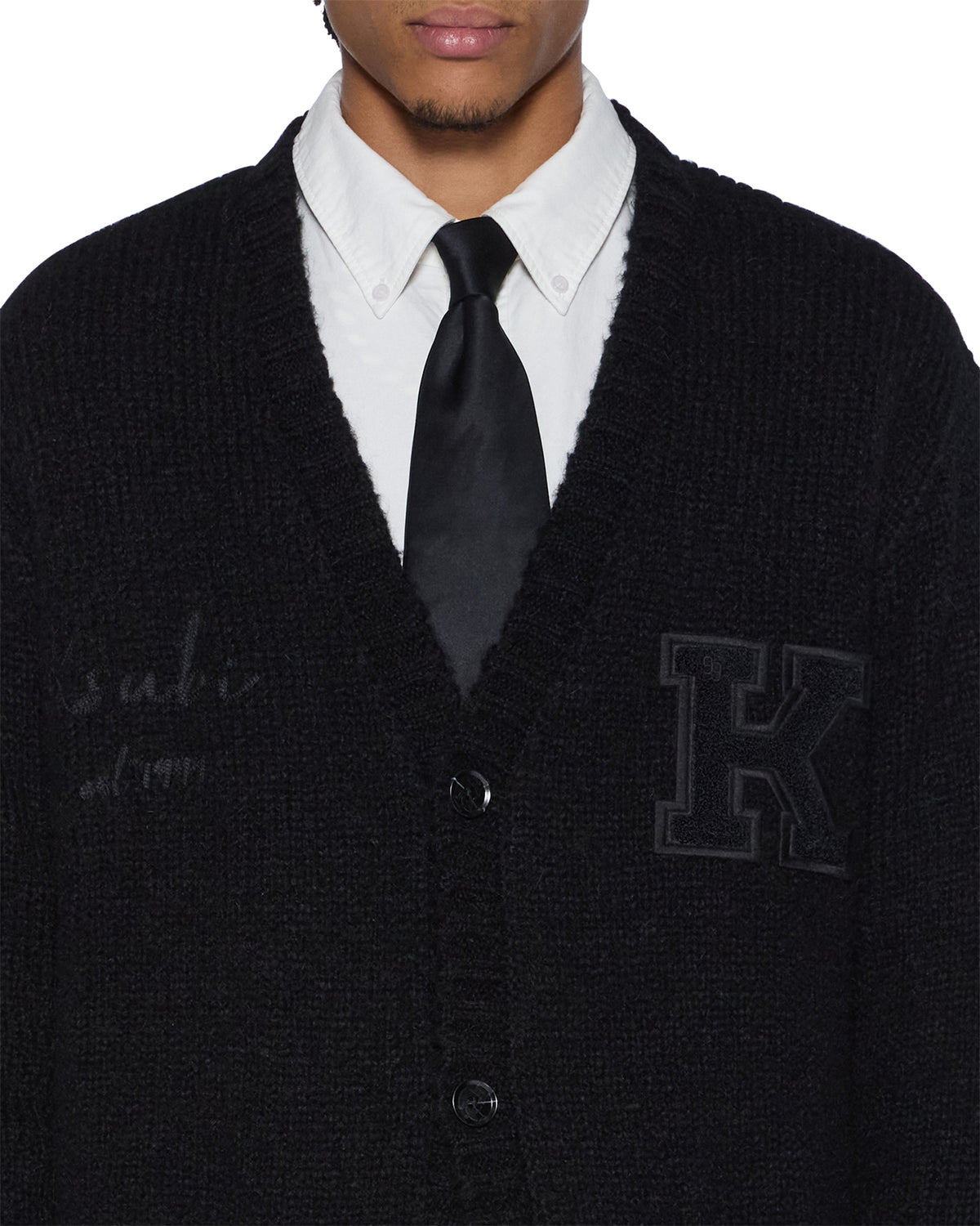 black shirtwaist dress Mens Salud Cardigan Jet Black Knitwear