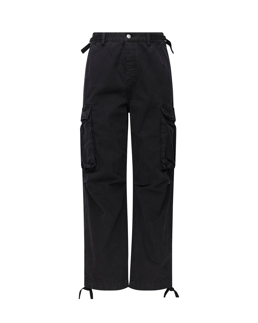 Mens Maxx Fugitive Cargo Worn Black Oversized Pants - Black