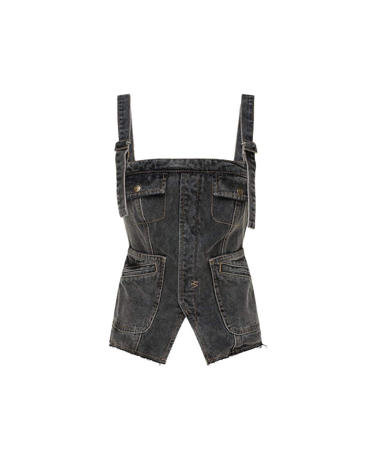 Womens Cargo Top Cinder Slim Fashion Tops - Black