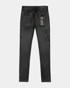Mens Chitch 999 Black Wax Slim Denim Jeans - Black