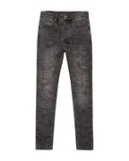Mens Chitch Stencil Stitch Worn Grey Slim Denim Jeans - Grey