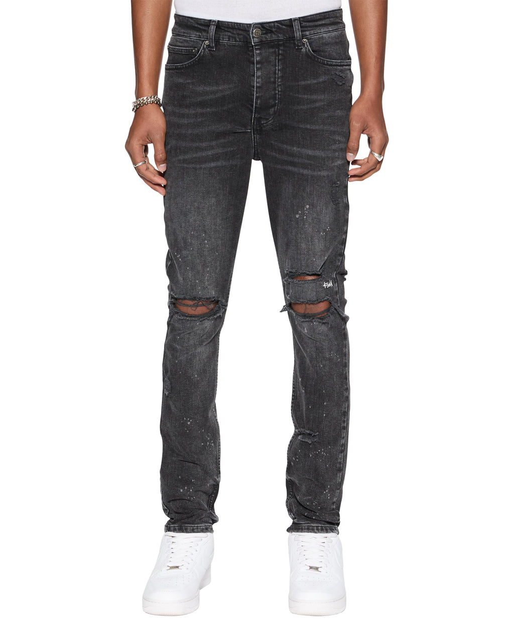 Mens Chitch Blakk Rokk Slim Denim Jeans - Black
