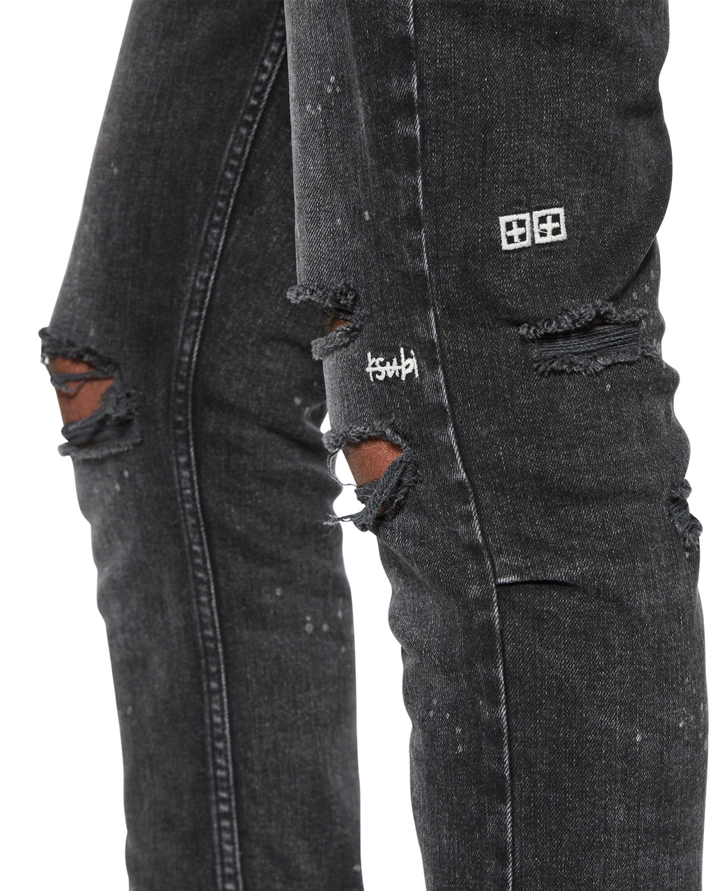 Mens Chitch Blakk Rokk Slim Denim Jeans - Black