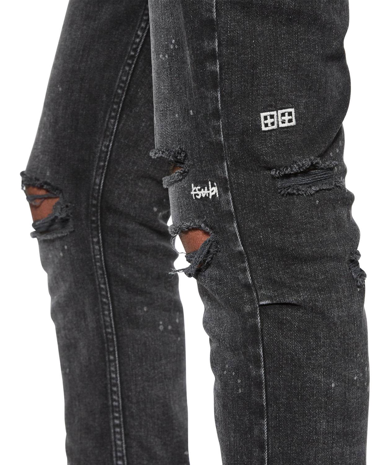 Mens Chitch Blakk Rokk Slim Denim Jeans - Black