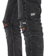 Mens Chitch Blakk Rokk Slim Denim Jeans - Black