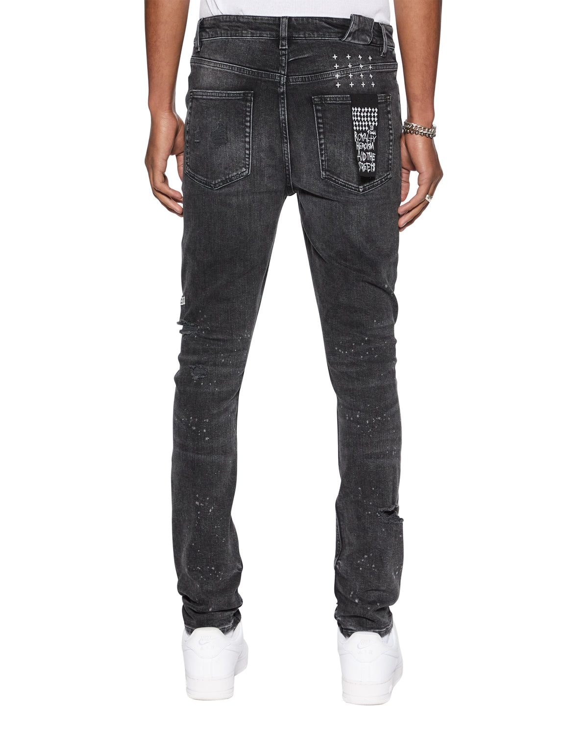 Mens Chitch Blakk Rokk Slim Denim Jeans - Black
