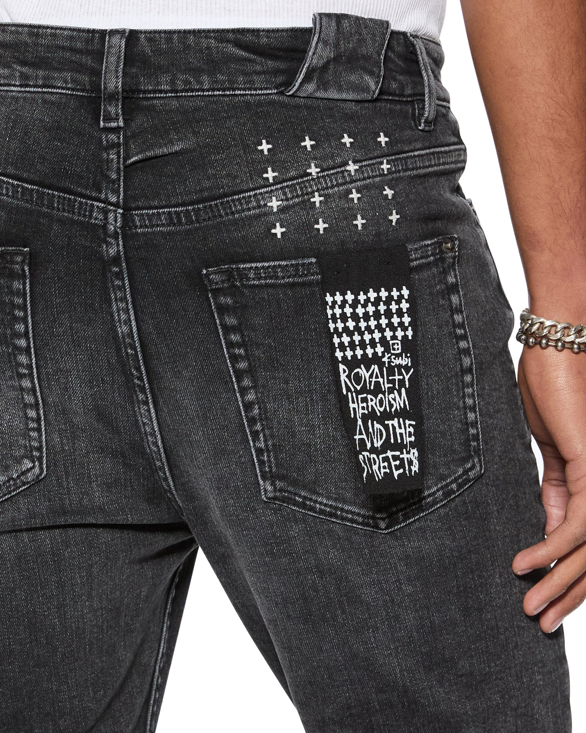 Mens Chitch Blakk Rokk Slim Denim Jeans - Black