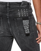 Mens Chitch Blakk Rokk Slim Denim Jeans - Black