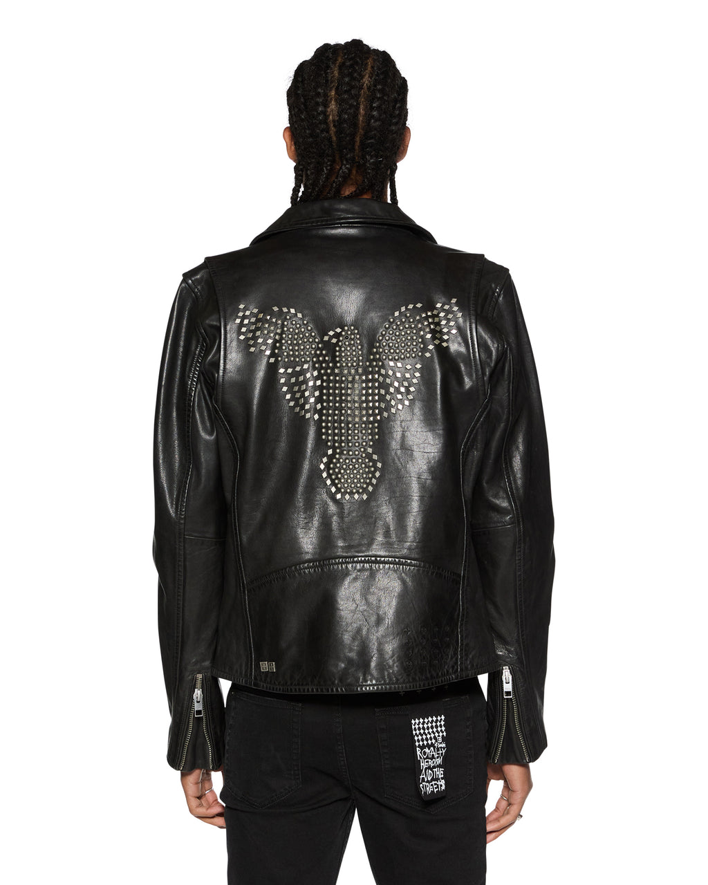 Ksubi Men's Eagle Leather Jacket, Black, Size Large