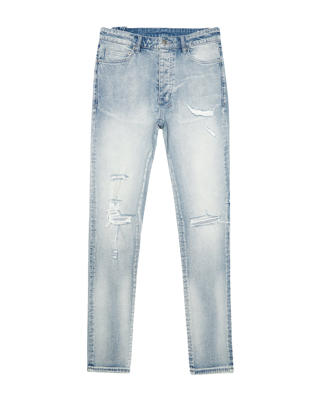 Mens Chitch Punk Blue Thrashed Slim Denim Jeans | Ksubi ++
