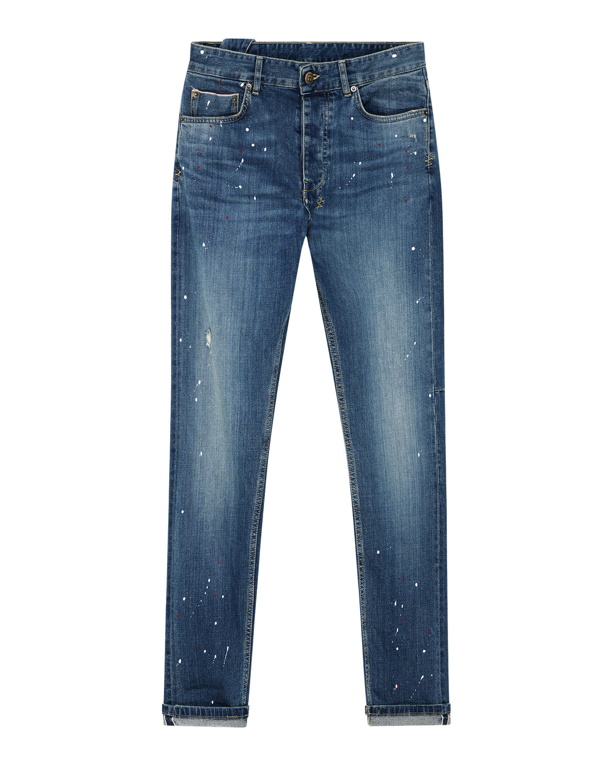 Mens Chitch Selvedge Artist Blue Slim Denim Jeans - Denim
