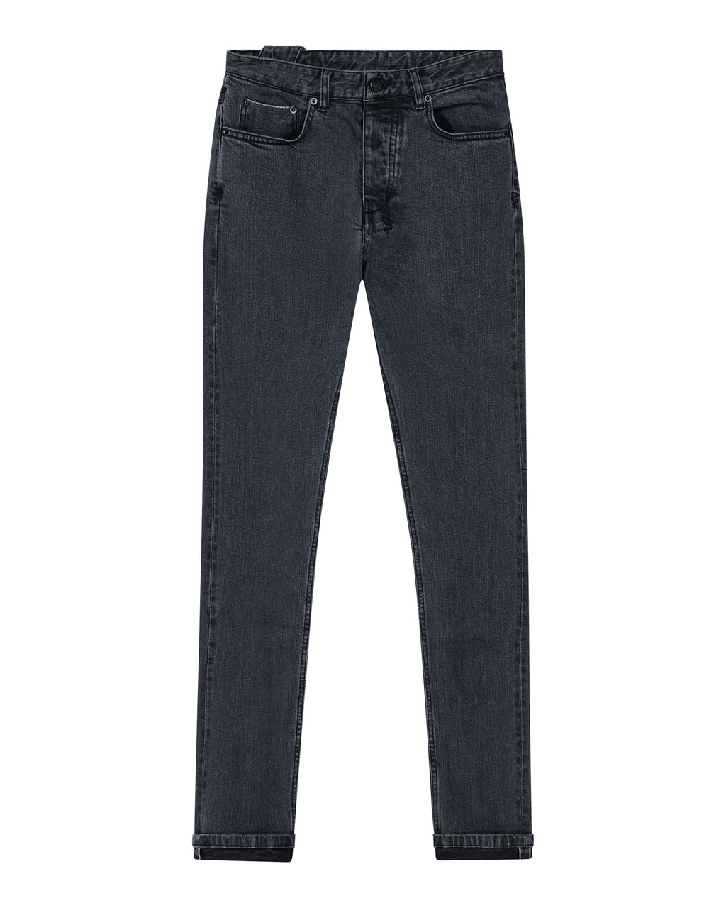 Mens Chitch Selvedge Ny Black Slim Denim Jeans - Black