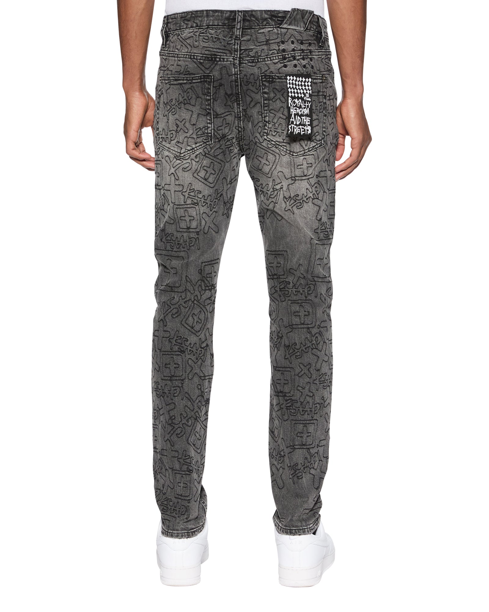 Grey Ksubi Men Jeans VAN WINKLE ANGST TRASHED - Main Image