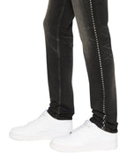 Mens Chitch Tarr Studded Slim Denim Jeans - Black