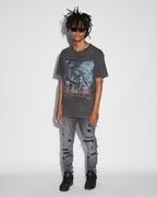 Mens Chitch Trashed Devil Slim Denim Jeans - Denim