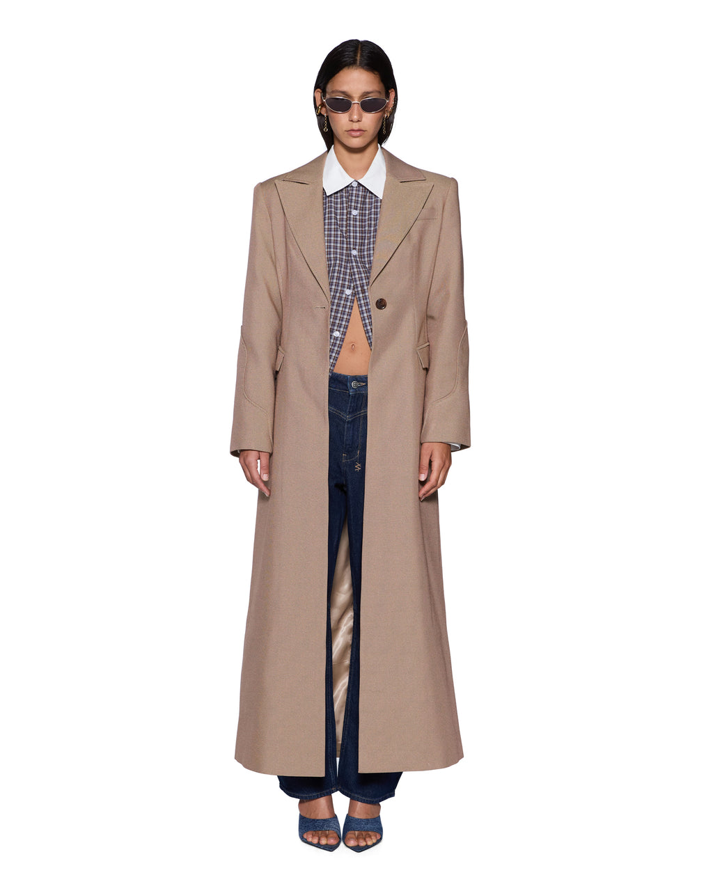 WOMENS STANCE TAILORED COAT TAN JACKETS
