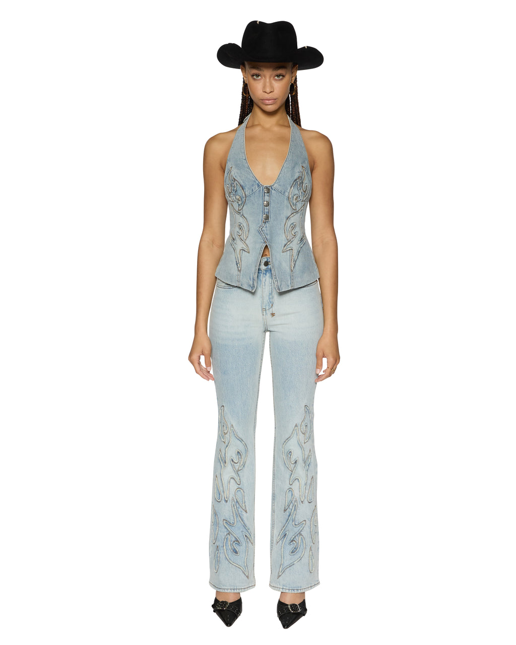 WOMENS FRONTIER SOHO PARAGON PATCH DENIM JEANS
