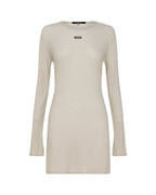 WOMENS CRAWFORD LS MINI DRESS TAUPE DRESSES