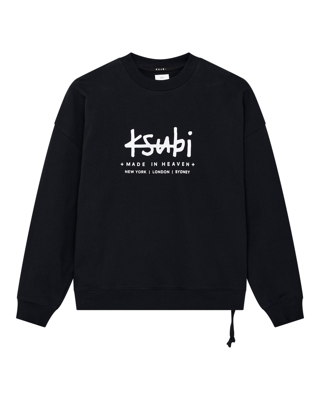 MENS PLATED EKCESS CREWNECK JET BLACK FLEECE