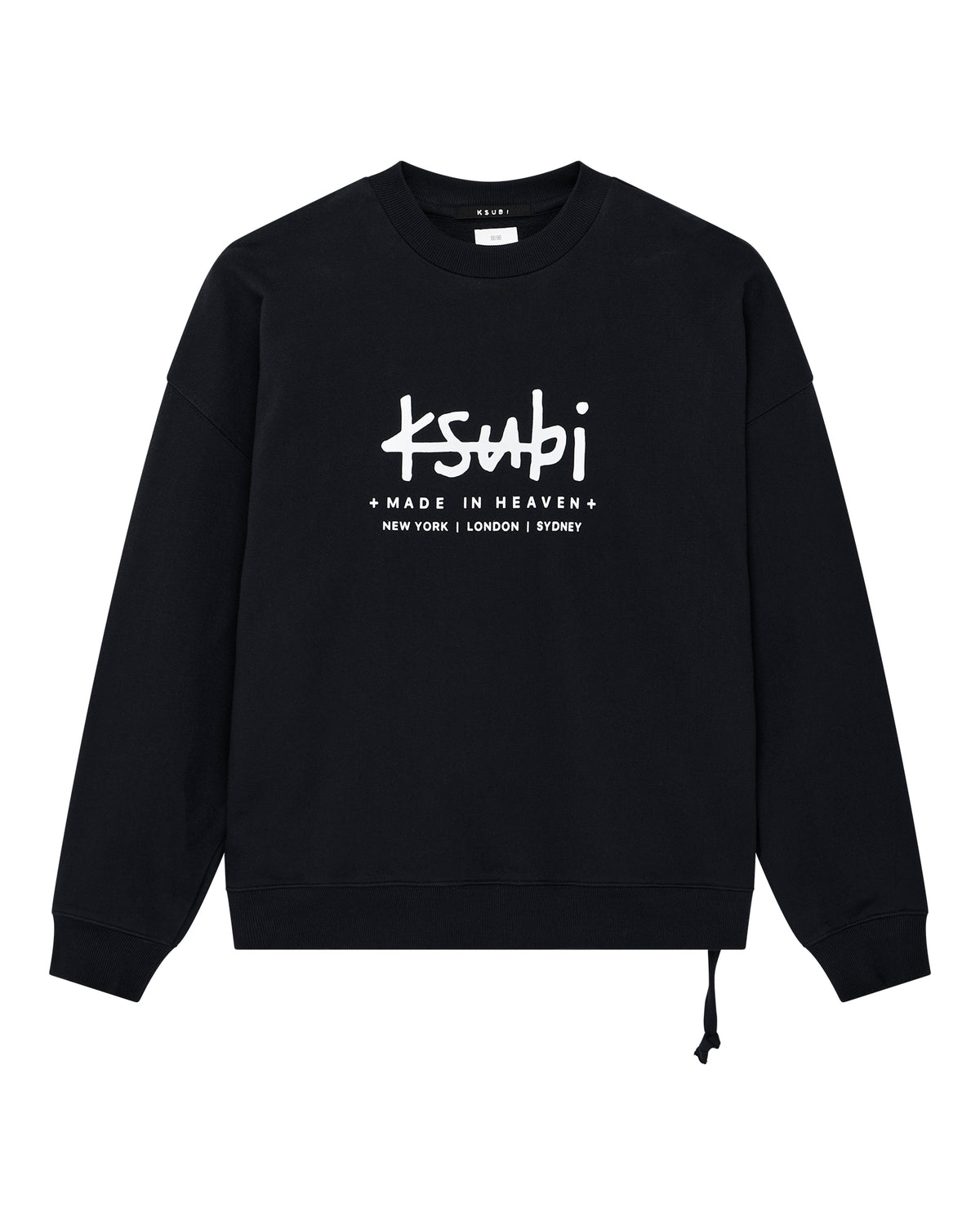 MENS PLATED EKCESS CREWNECK JET BLACK FLEECE