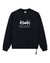 MENS  PLATED EKCESS CREWNECK JET BLACK OVERSIZED FLEECE