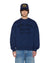 MENS  MEKANIK CREWNECK INK BLUE BOXY FLEECE