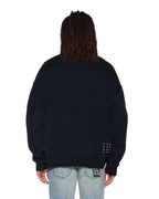 MENS PLATED EKCESS CREWNECK JET BLACK FLEECE