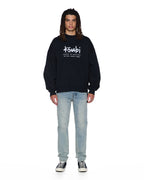 MENS PLATED EKCESS CREWNECK JET BLACK FLEECE