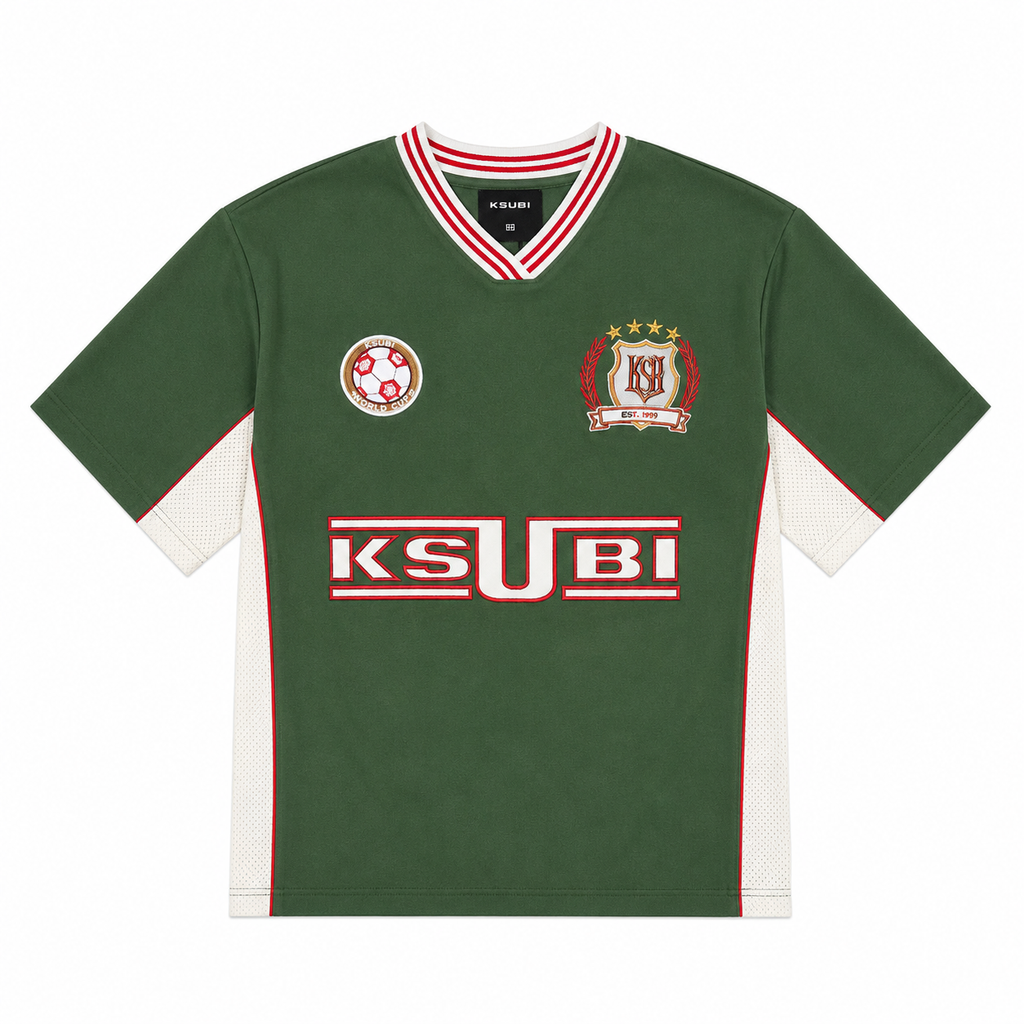 MENS OFFSIDE SS JERSEY GREEN FASHION TOPS