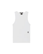 Mens Debut Singlet White Fitted Tees - White