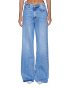 Womens Strider Dettached Belted Chroma Wide Denim Jeans - Denim