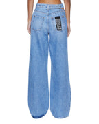 Womens Strider Dettached Belted Chroma Wide Denim Jeans - Denim