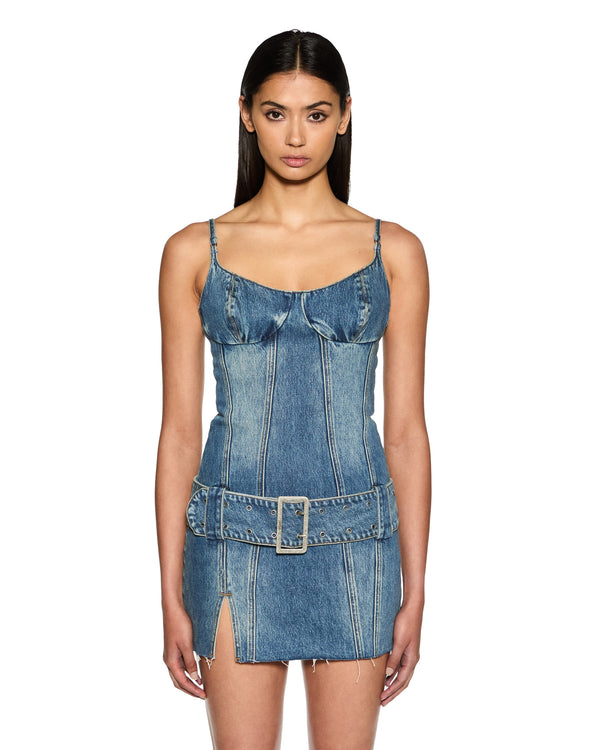 Ksubi Women's Dauphine Belted Mini Aged, Denim, Size Xs