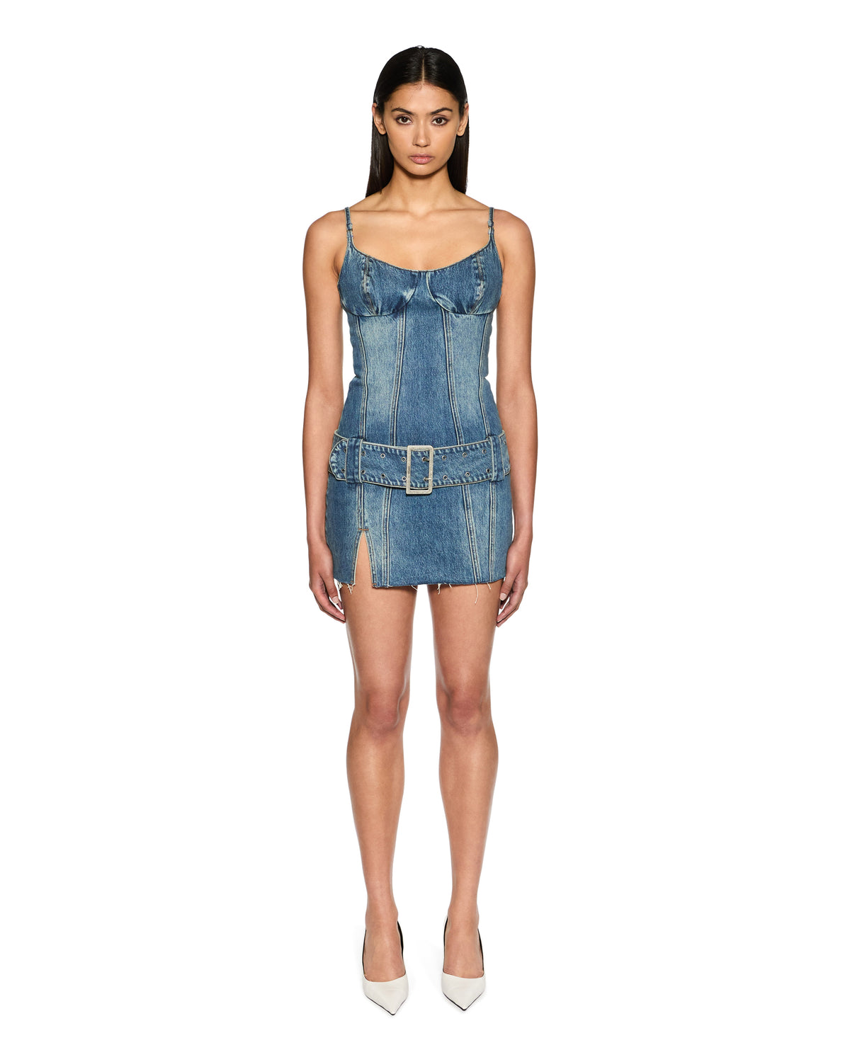 Ksubi Women's Dauphine Belted Mini Aged, Denim, Size XS