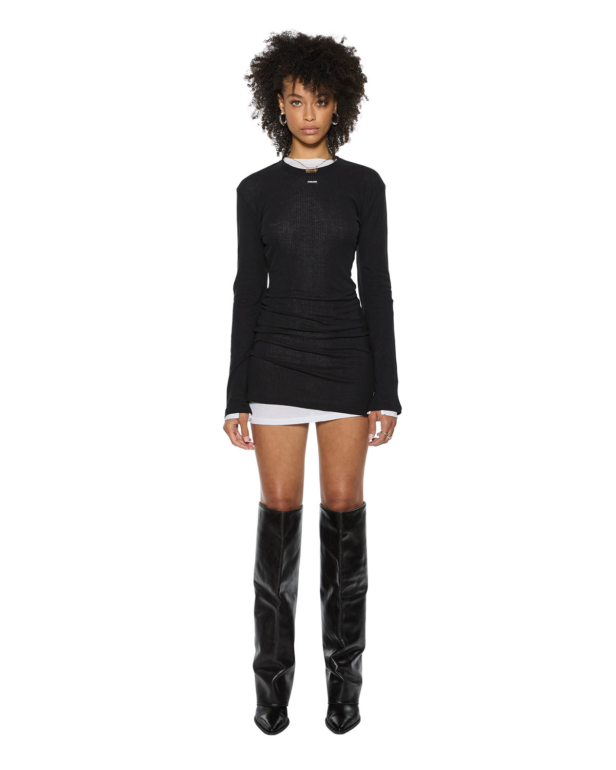 Ksubi Women's Crawford LS Mini Dress, Black, Size Medium Ksubi Women's Crawford LS Mini Dress, Black, Size Medium