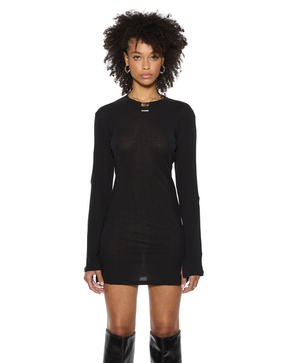 Ksubi Women's Crawford LS Mini Dress, Black, Size Medium Ksubi Women's Crawford LS Mini Dress, Black, Size Medium