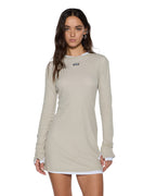 WOMENS CRAWFORD LS MINI DRESS TAUPE DRESSES