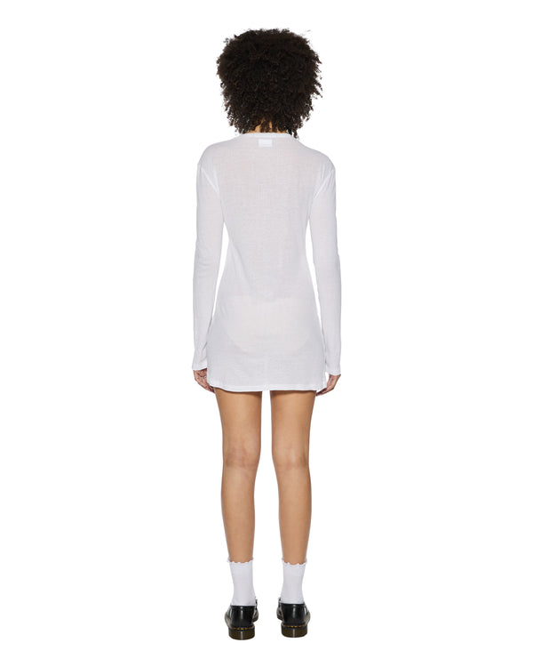 Ksubi Women's Crawford LS Mini Dress, White, Size XL