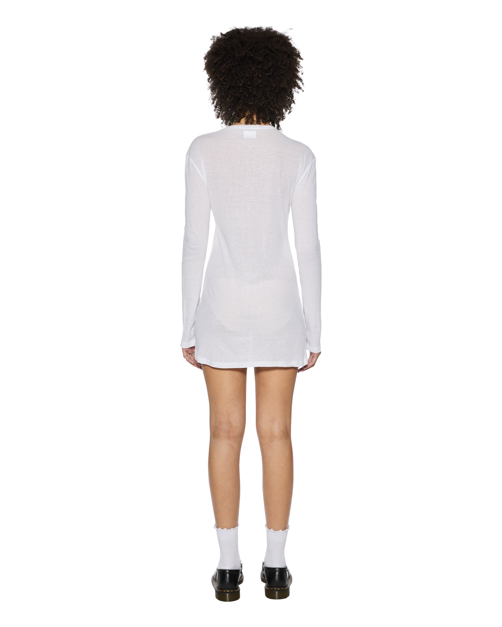 CRAWFORD LS MINI DRESS WHITE