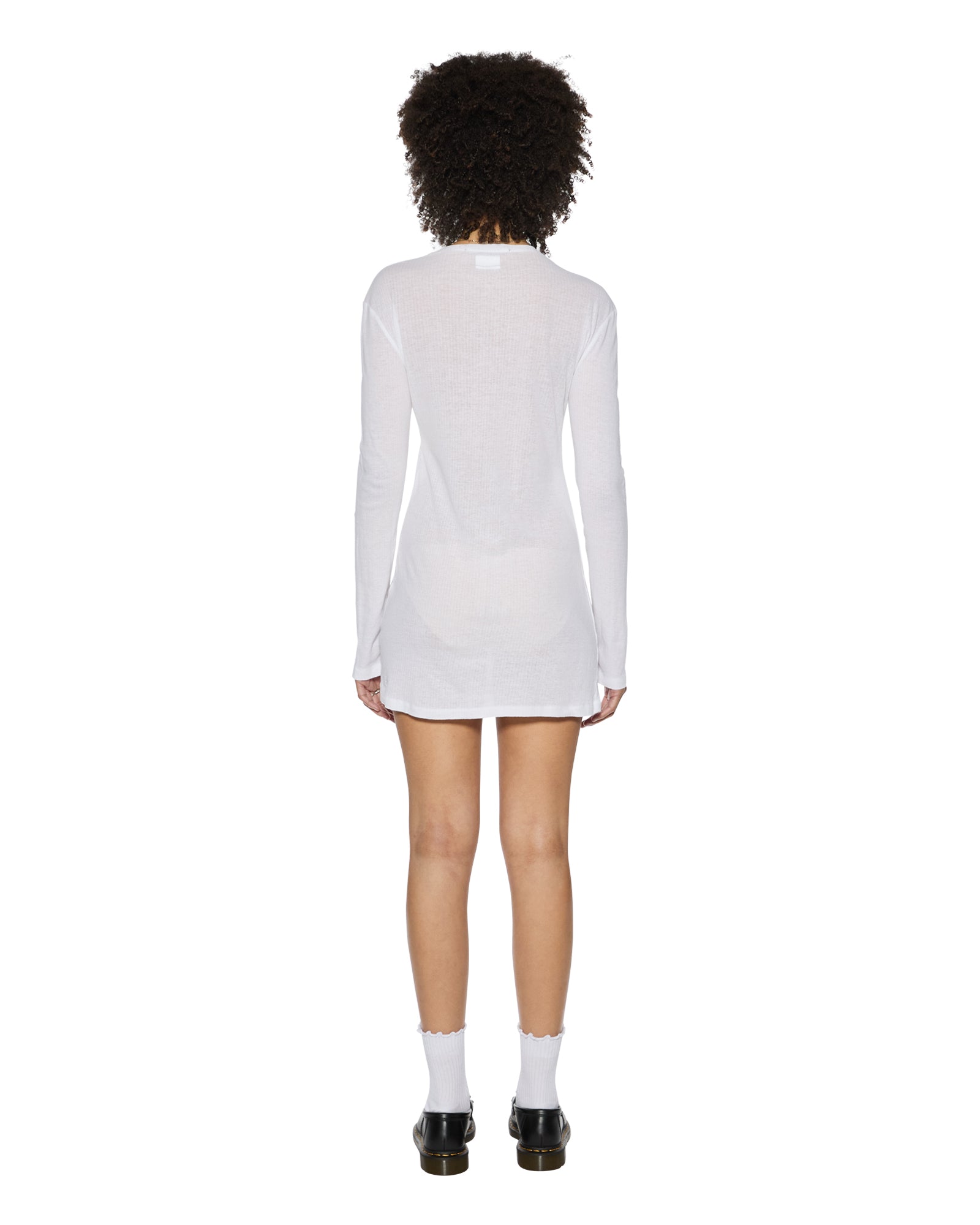 Ksubi Women's Crawford LS Mini Dress, White, Size XL Ksubi Women's Crawford LS Mini Dress, White, Size XL