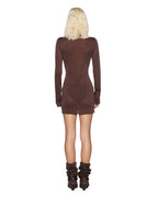Womens Devin Ls Shirtdress Stone Lurex Slim Dresses - Beige