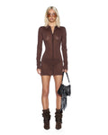 DEVIN LS SHIRTDRESS STONE LUREX