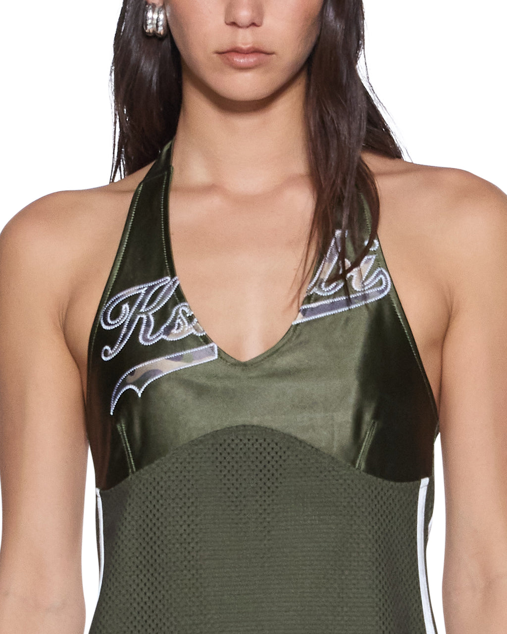 Ksubi Women's Playoff Halter Dress Hash, Green, Size Medium Ksubi Women's Playoff Halter Dress Hash, Green, Size Medium