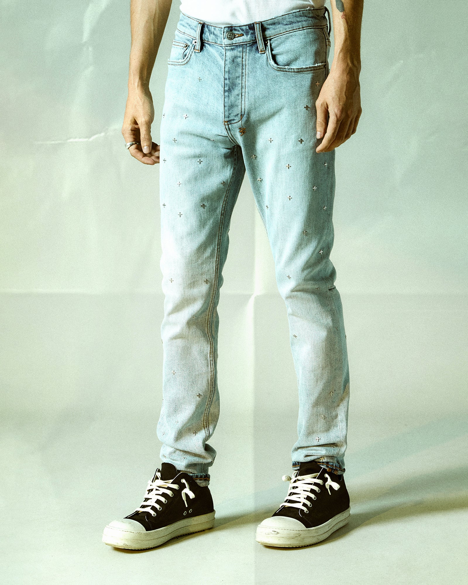 Chitch Metalik Slim Fit Jeans - Blue Denim | Ksubi ++