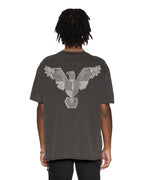 Mens Eagle Biggie Ss Tee Faded Black Oversized Tees - Black