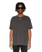 Mens Eagle Biggie Ss Tee Faded Black Oversized Tees - Black