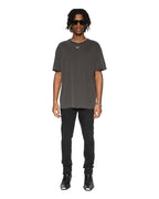 Mens Eagle Biggie Ss Tee Faded Black Oversized Tees - Black